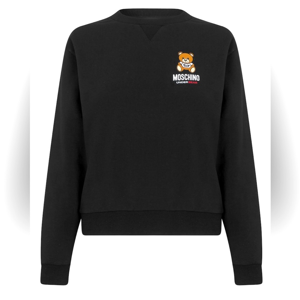NWT, Moschino Black Underbear Sweatshirt, Womens XS